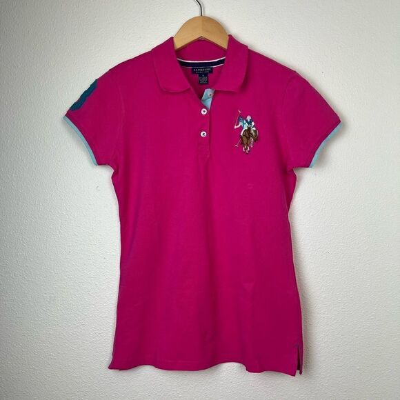 U.S. Polo ASSN . MULTITONAL LOGO SOLID POLO SHIRT size Small - Picture 1 of 5